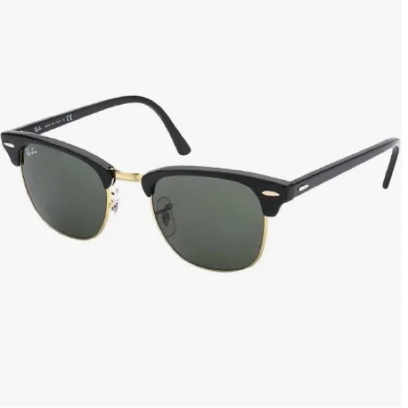 Ray-Ban 3016 Clubmaster Black Gold Tortoise Classics Sunglasses Black Gold - Picture 4 of 16